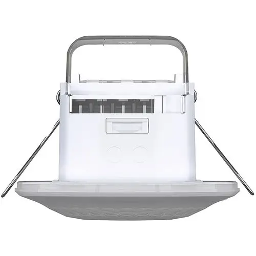 Produktbild eines Theben LUXA 103 S360-100-12 DE-UP WH Präsenzmelders zur Deckenmontage, weiß, mit 360° Erfassungsbereich.